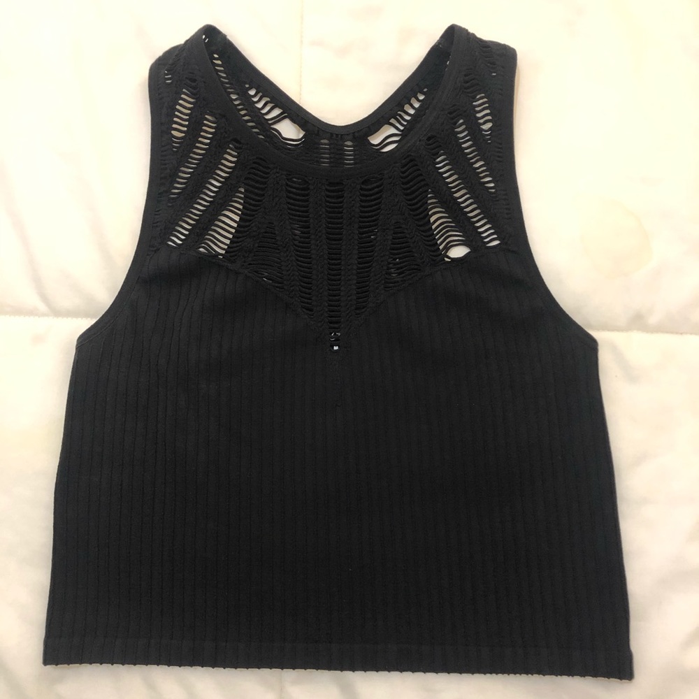 Strap detail crop top